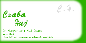 csaba huj business card